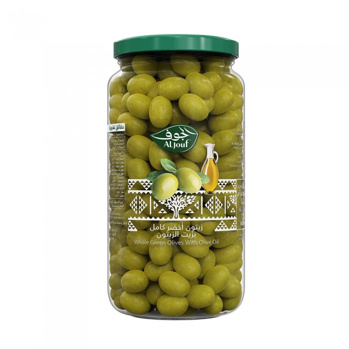 زيتون أخضر بزيت الزيتون - 1 كيلو