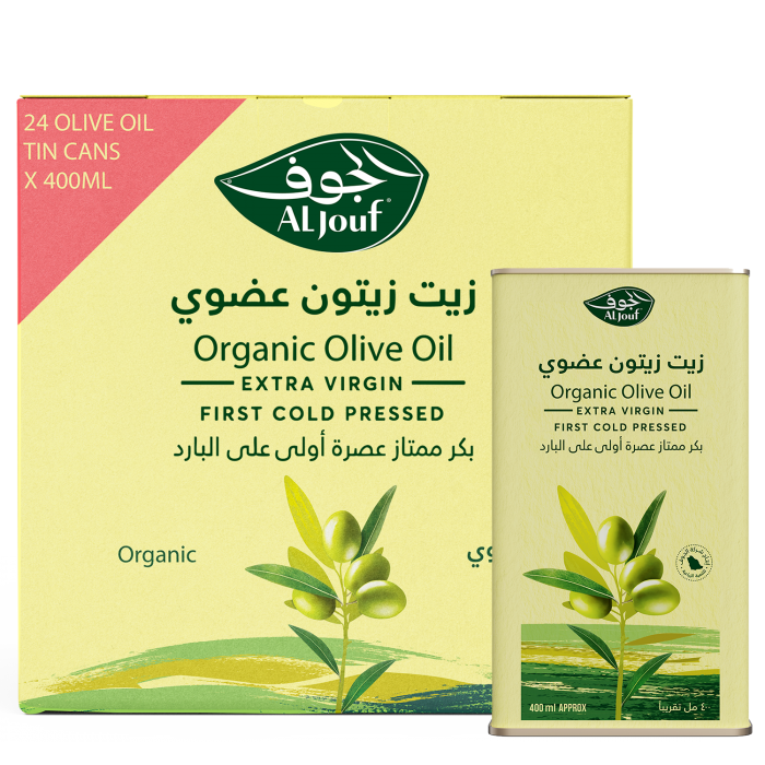 كرتون زيت زيتون الجوف عضوي بكر ممتاز 400 مل جالون