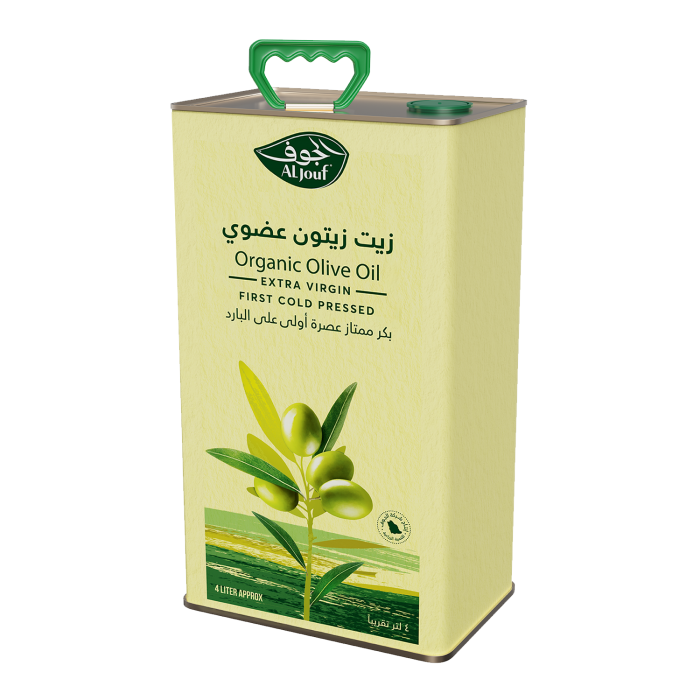 زيت زيتون الجوف عضوي بكر ممتاز "جالون" - 4 لتر