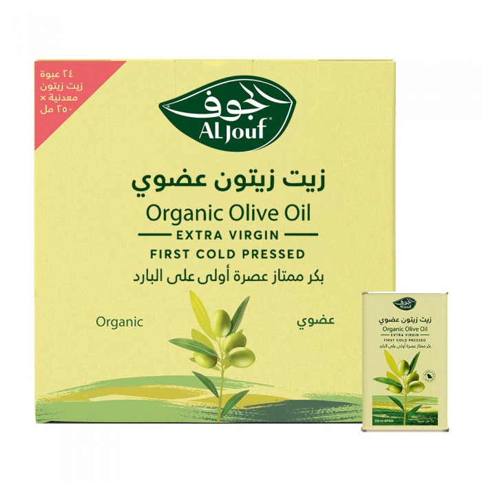 كرتون زيت زيتون الجوف عضوي بكر ممتاز 250 مل جالون