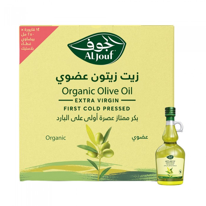 كرتون زيت زيتون الجوف عضوي بكر ممتاز "بيضاوي" - 250 مل