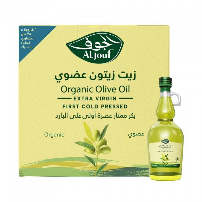 كرتون زيت زيتون الجوف عضوي بكر ممتاز "بيضاوي" - 750 مل