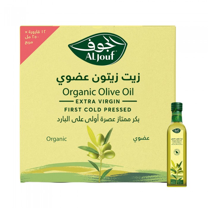 كرتون زيت زيتون الجوف عضوي بكر ممتاز  "مربع" - 250 مل