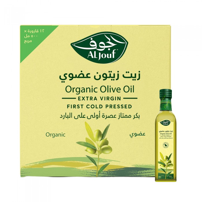 كرتون زيت زيتون الجوف عضوي بكر ممتاز "مربع" - 500 مل