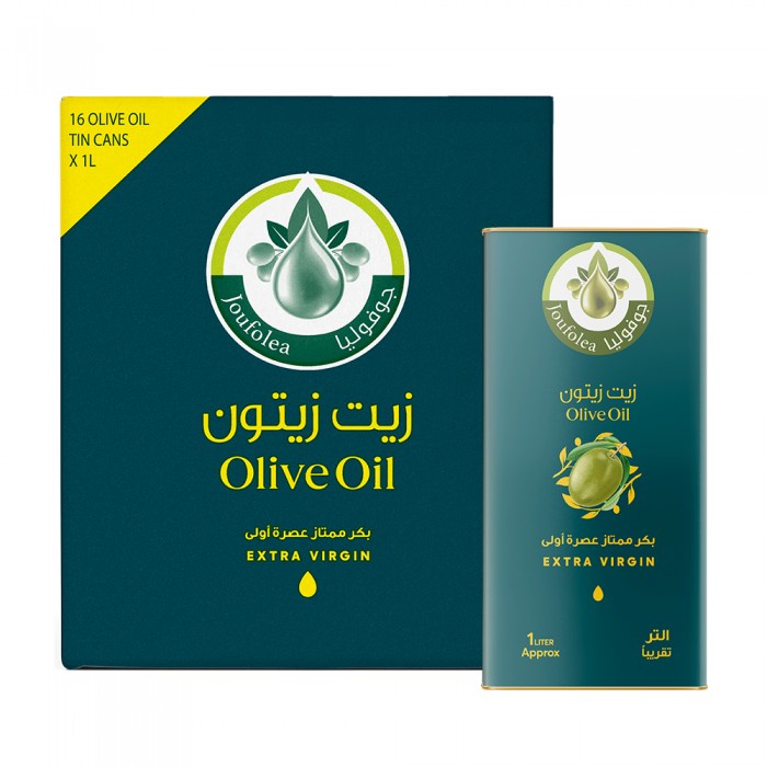 كرتون زيت زيتون جوفوليا بكر ممتاز "جالون" - 1 لتر
