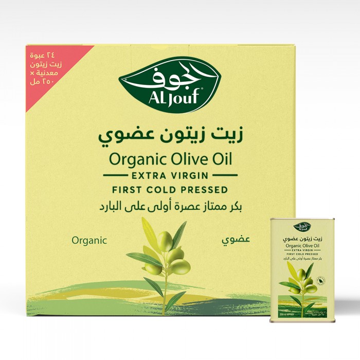 كرتون زيت زيتون الجوف عضوي بكر ممتاز 250 مل جالون