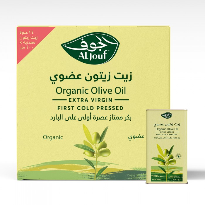 كرتون زيت زيتون الجوف عضوي بكر ممتاز 400 مل جالون