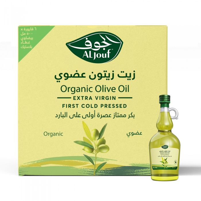 كرتون زيت زيتون الجوف عضوي بكر ممتاز "بيضاوي" - 500 مل