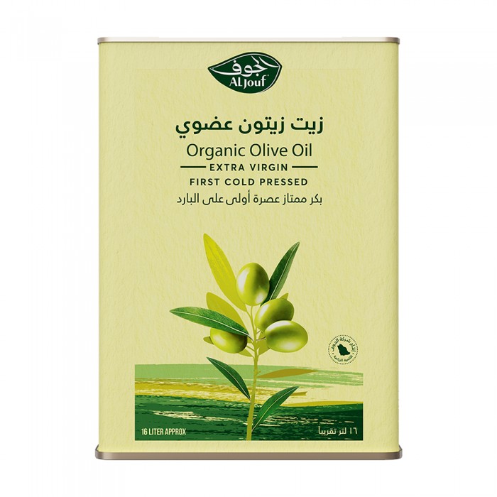 زيت زيتون الجوف عضوي بكر ممتاز "جالون" - 16 لتر