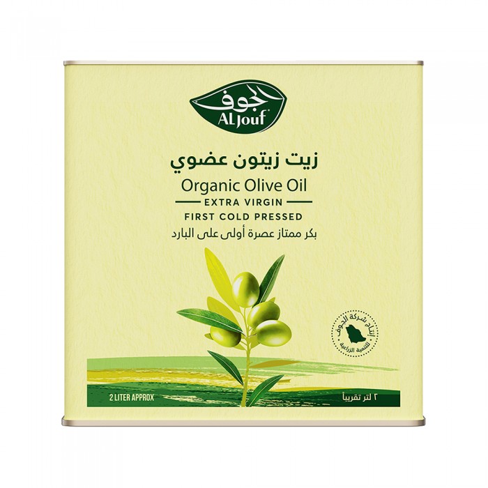 زيت زيتون الجوف عضوي بكر ممتاز "جالون" - 2 لتر