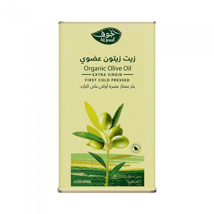 زيت زيتون الجوف عضوي بكر ممتاز "جالون" - 4 لتر