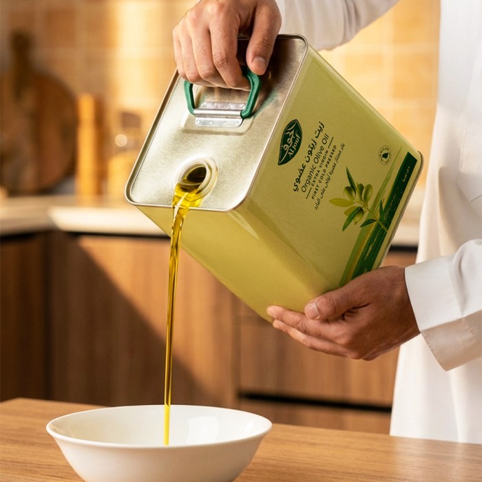 زيت زيتون الجوف عضوي بكر ممتاز "جالون" - 8 لتر