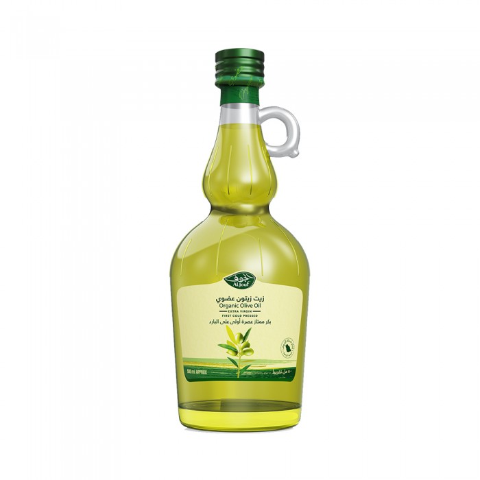 زيت زيتون الجوف عضوي بكر ممتاز "بيضاوي" - 500 مل