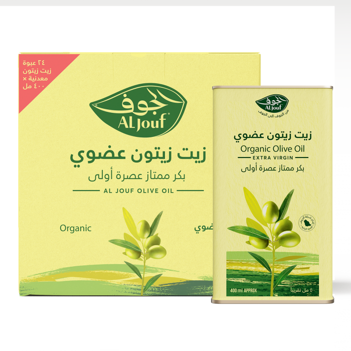 كرتون زيت زيتون الجوف عضوي بكر ممتاز 400 مل جالون