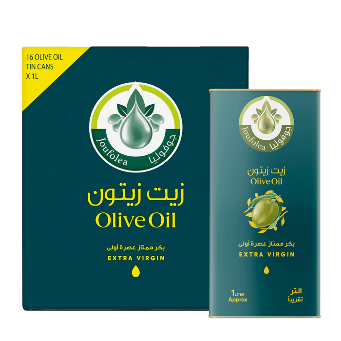 كرتون زيت زيتون جوفوليا بكر ممتاز "جالون" - 1 لتر